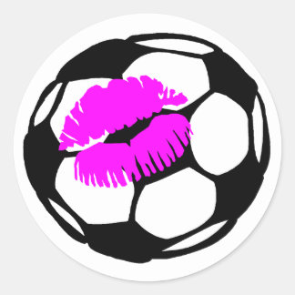 Soccer Ball (kyss) Runt Klistermärke