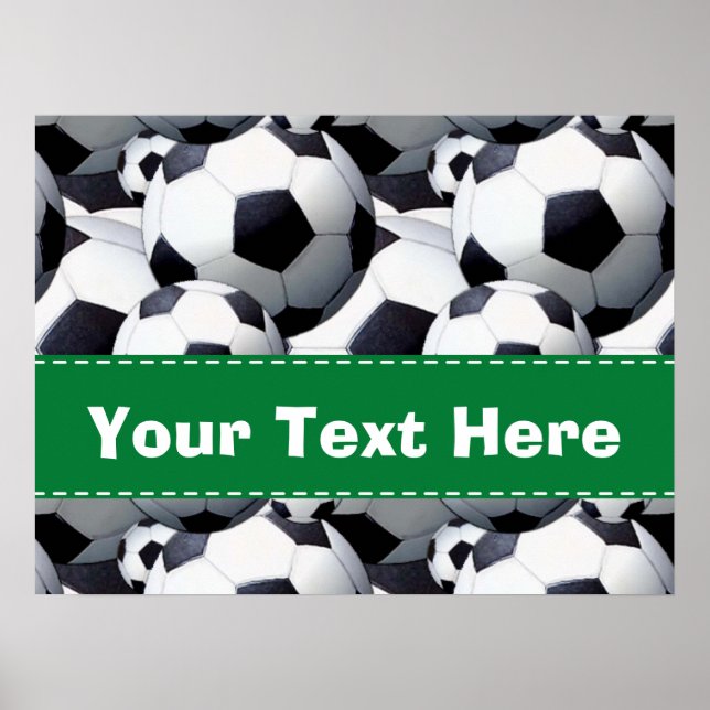 Soccer Ball Mönster Poster (Framsidan)