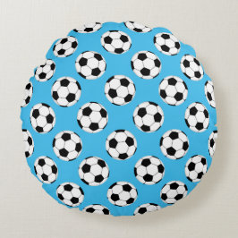 Soccer Ball Mönster Rund Kudde