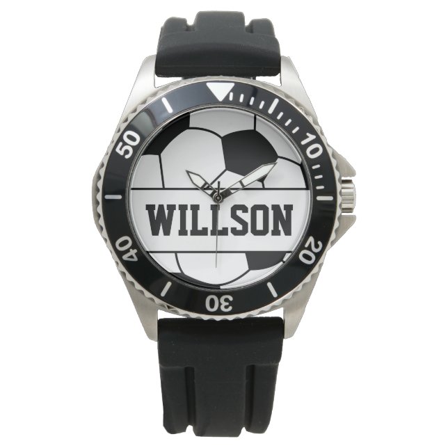 Soccer Ball Namn Armbandsur (Framsida)