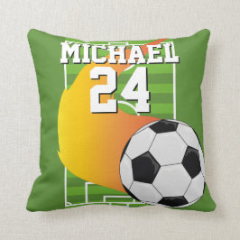 Soccer Ball Namn Jersey Number Sports Kudde