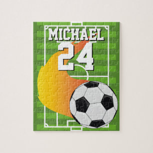 Soccer Ball Namn Jersey Number Sports Pussel