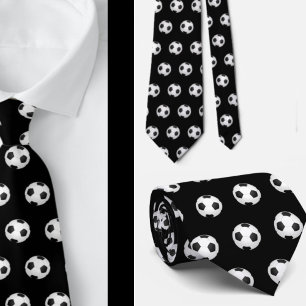 Soccer Ball Neck Tie - Avslappnad Sports Necktie Slips