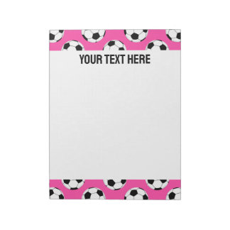 Soccer Ball Pattern Pink Anteckningsblock