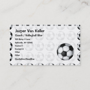 Soccer Ball Payed Pattraern Visitkort