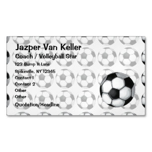 Soccer Ball Payed Pattraern Visitkortmagnet