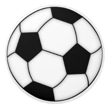 Soccer Ball Porcelain Knobs