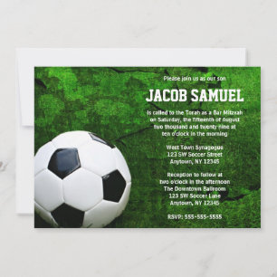Soccer Ball Pub Mitzvah Inbjudningar