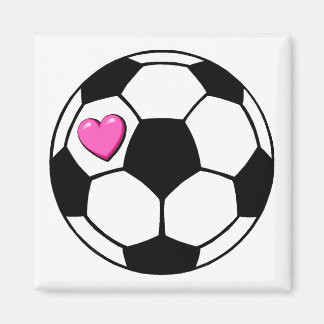 Soccer Ball Rosa Hrt Magnet