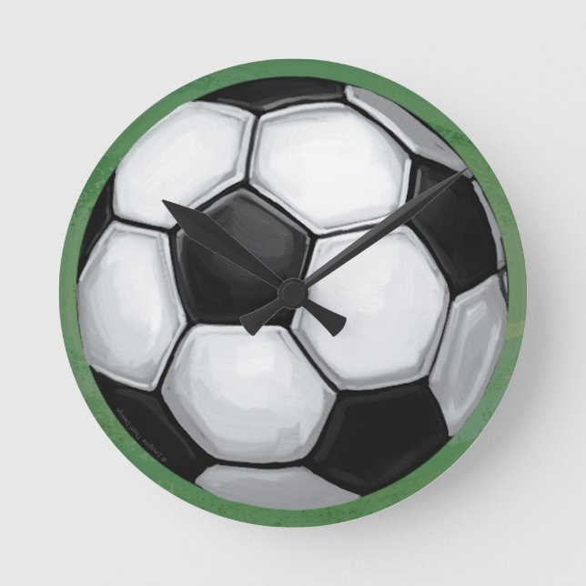 Soccer Ball Rund Klocka (Framsida)