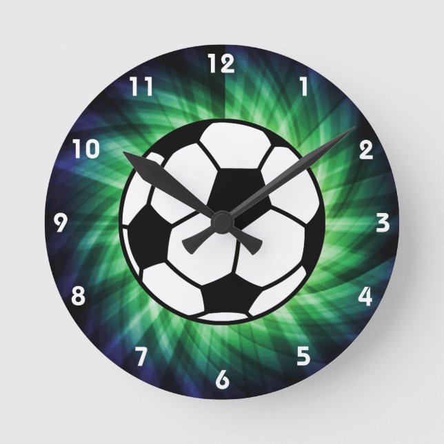 Soccer Ball Rund Klocka (Framsida)