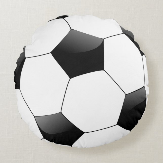 Soccer Ball Rund Kudde (Framsidan)