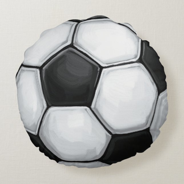 Soccer Ball Rund Kudde (Baksidan)