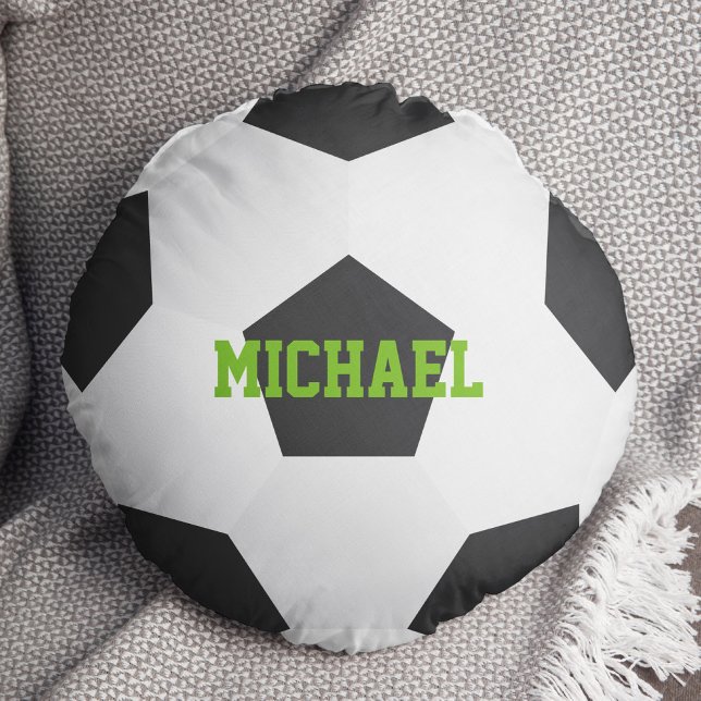 Soccer Ball Rund Kudde (Skapare uppladdad)
