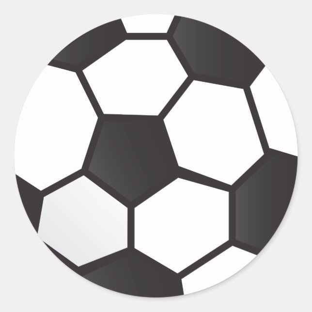 Soccer Ball Runt Klistermärke (Framsida)