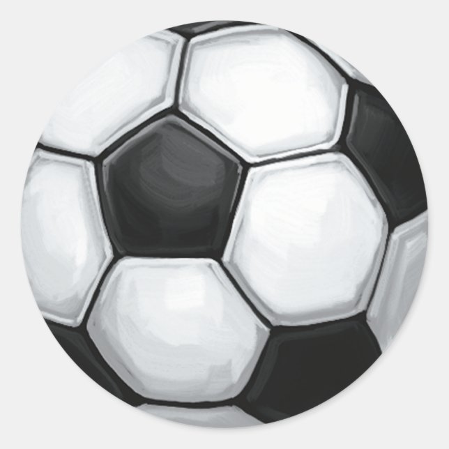Soccer Ball Runt Klistermärke (Framsida)
