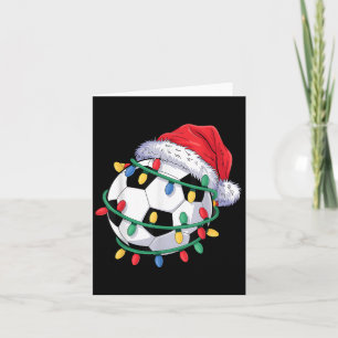 Soccer Ball Santa Hat Manar Kvinnor Jul Fotboll X Kort