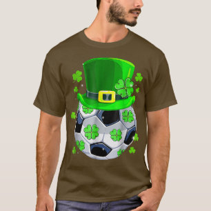 Soccer Ball Shamrock Funny Irish St Patrick Day T Shirt