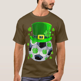 Soccer Ball Shamrock Funny Irish St Patrick Day T Shirt