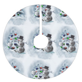 Soccer Ball Snögubbe jul Julgransmatta Borstad Polyester