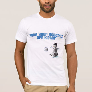 Soccer Ball Snögubbe jul Tee Shirt