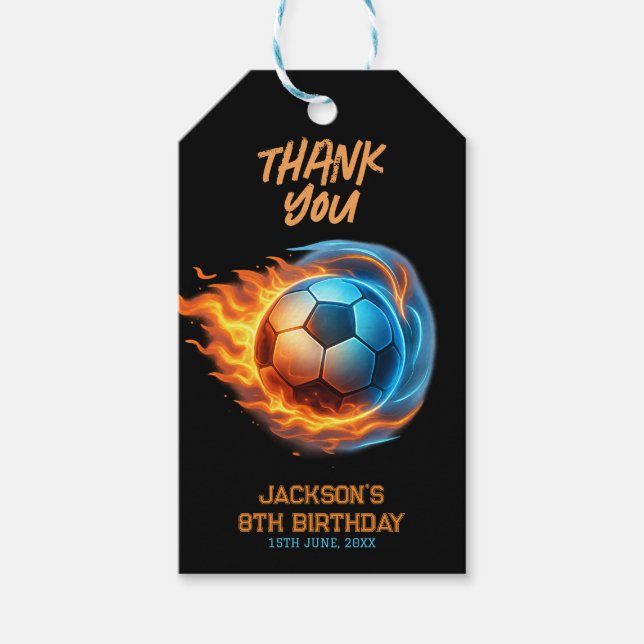 Soccer Ball Sports Birthday  Presentetikett (Framsidan)