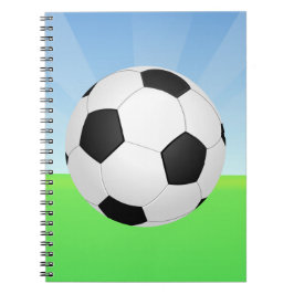 Soccer Ball Sunny Day Anteckningsbok Med Spiral