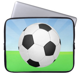 Soccer Ball Sunny Day Laptop Sleeve