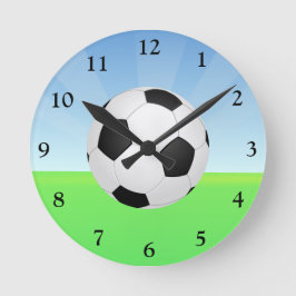 Soccer Ball Sunny Day Rund Klocka