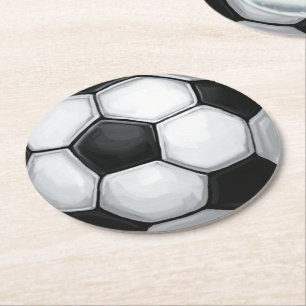 Soccer Ball Underlägg Papper Rund