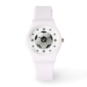 Soccer Ball White Sporty Watch Armbandsur