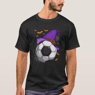 Soccer Ball Witch Hat Halloween Costume Kids Boys T Shirt