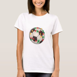 Soccer Ball with Christmas Lights T Shirt
