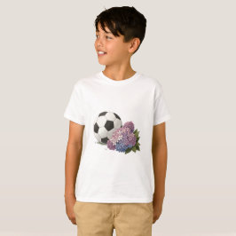 Soccer Ball with Hydrangea T Shirt
