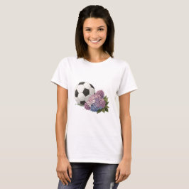 Soccer Ball with Hydrangea T Shirt