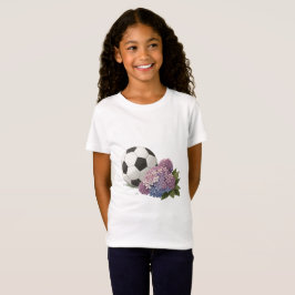 Soccer Ball with Hydrangea T Shirt