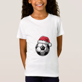 Soccer Ball with Santa Hat T Shirt