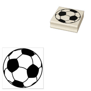 Soccer Ball Wood Art Frimärke Stämpel