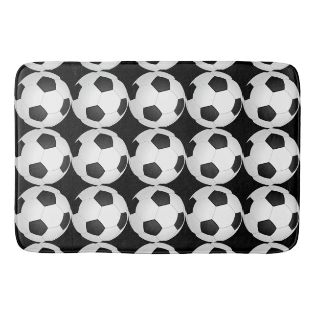 Soccer Balls Athletic Boy's Bath Mat Badrumsmatta (Framsidan)