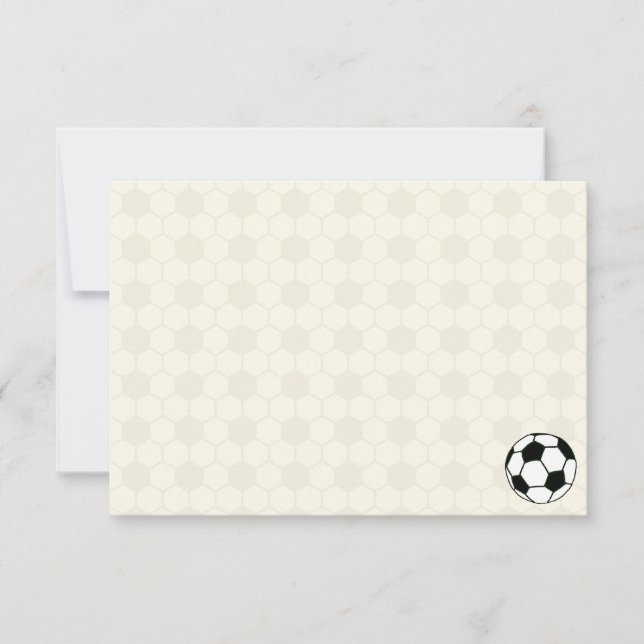 Soccer Balls Black and White Blank Cream Off White Anteckningskort (Framsida)