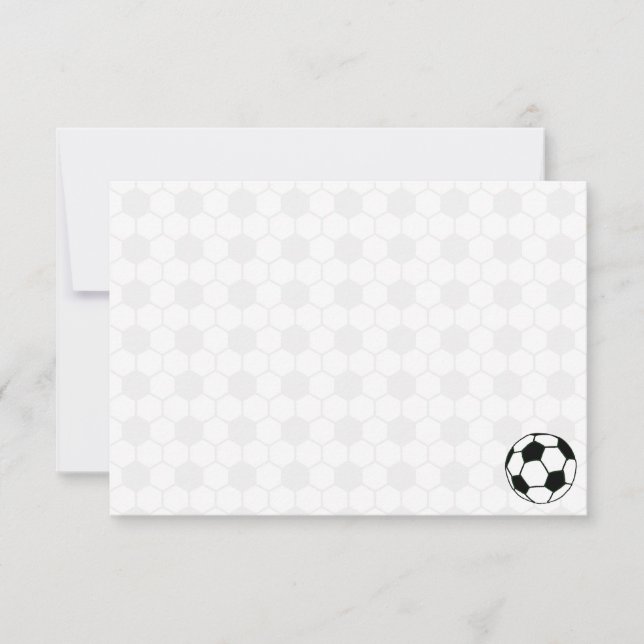 Soccer Balls Black and White Custom Blank Anteckningskort (Framsida)