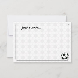 Soccer Balls Black and White Custom Just a Note Anteckningskort