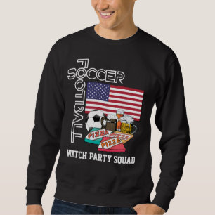 SOCCER BEER Pizza USA Lång Ärmad Tröja