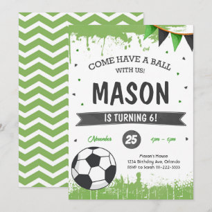 Soccer Birthday Inbjudan