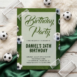 Soccer Birthday Party Inbjudningar