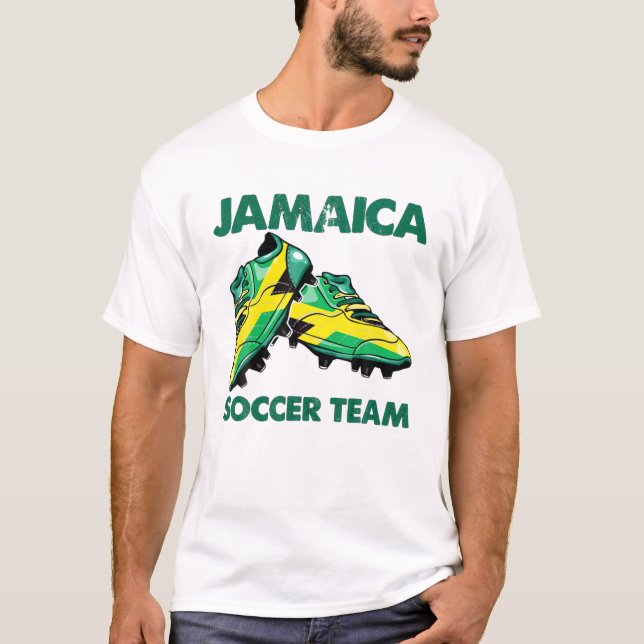 Soccer Boots Jamaica Soccer Team Supporter Jamaica T Shirt (Framsida)