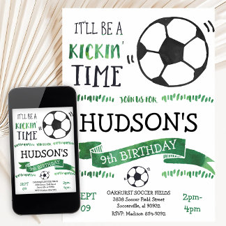 Soccer Boy Birthday Inbjudningar