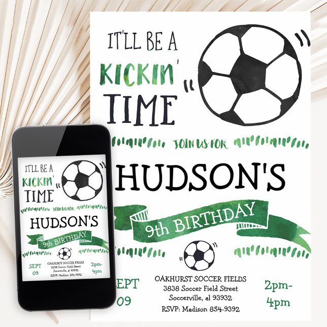 Soccer Boy Birthday Inbjudningar (Skapare uppladdad)