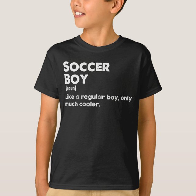 Soccer Boy Funny ordlistedefinition T Shirt (Framsida)