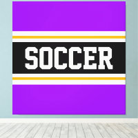 SOCCER Bright Lila Black White Gult Rand
